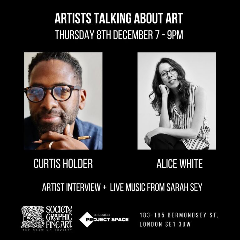 SGFADrawing's tweet photo. On Thursday 8 Dec join #SGFA members @alicewhiteart &amp; Curtis Holder for an evening of conversation @bprojectspace with live music from Sarah Sey 🎟️ &amp; ℹ️⬇️.
https://t.co/aPjpXbStvT @The_Big_Draw  @ArtRabbit #exploringdrawing #drawing #artcollector #Art https://t.co/H66hfI0azT