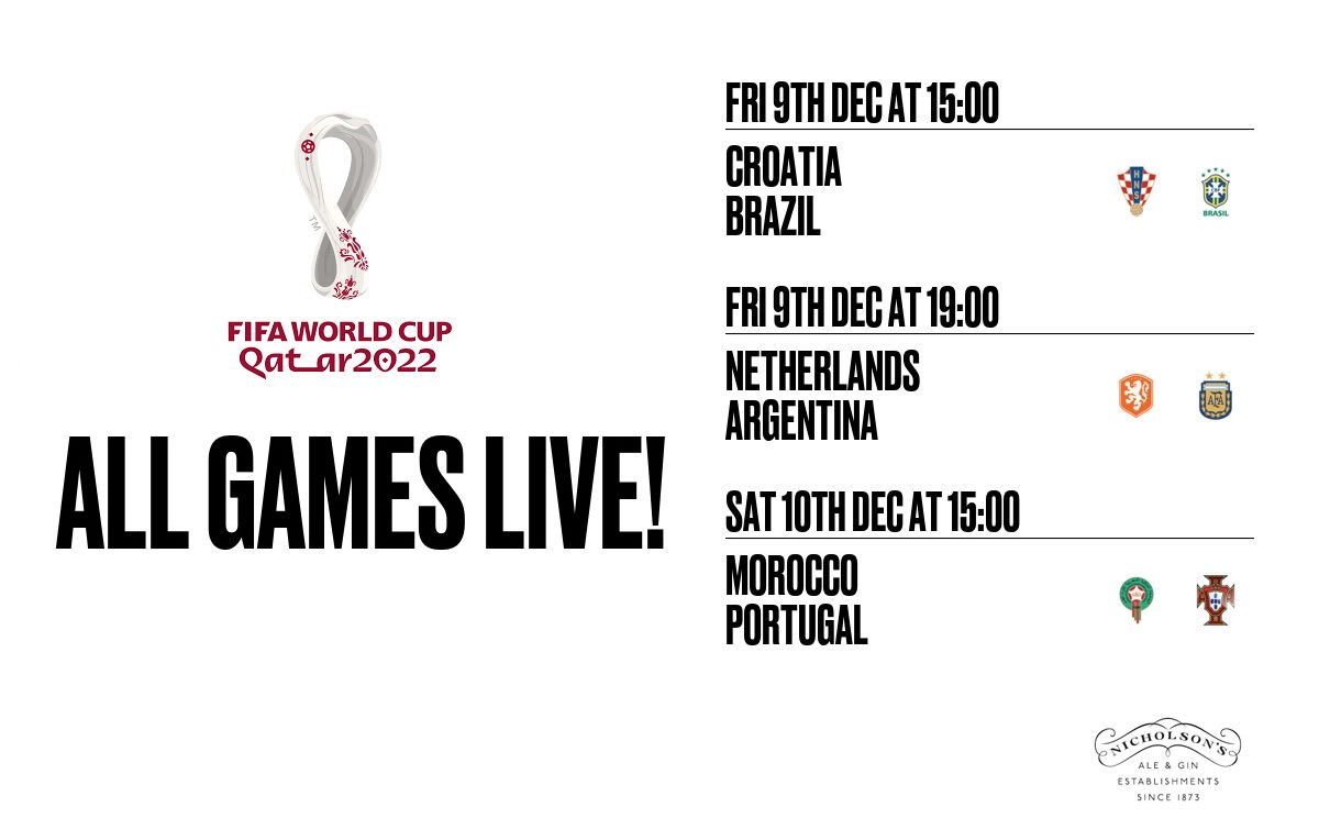 theyorkn1's tweet photo. All Quarter finals live at The York!!
Come down and support the boys as they take on France.
Excellent food and beer, and a great atmosphere. What more do you need? #fifaworldcup #qatar2022 #eng #itscominghome https://t.co/MG6tR0MmuK