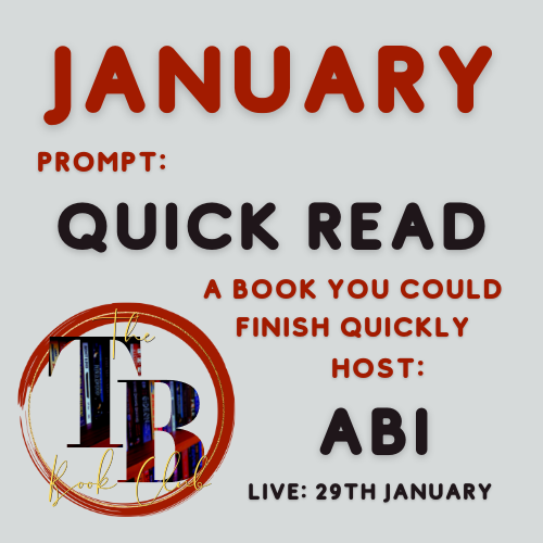 TotalBollix's tweet photo. Welcome to Total Bollix; the book club where you can read any book for the prompt! 

January's Prompt is: The Quick Read 🏃🏻‍♂️💨

Any book which you think you could read quickly. Graphic novels, poetry, books under 200 pages - they all count. https://t.co/vmgkaB07RL