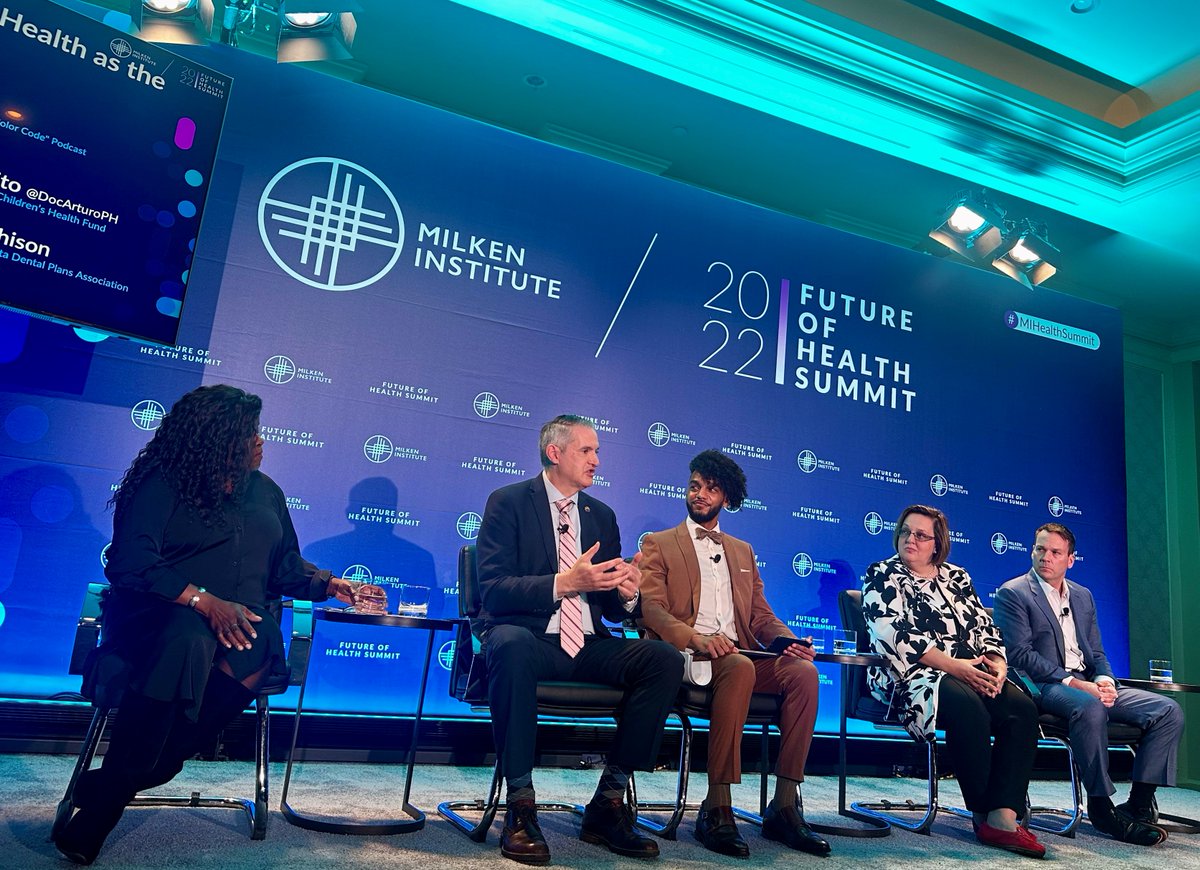 A great conversation about the importance of #oralhealth to the well-being of children everywhere &amp; in every circumstance at #MIHealthSummit with #CHFund's <a href="/DocArturoPH/">Arturo Brito</a>, <a href="/SciFleur/">Nicholas St. Fleur</a>, Gillian Barclay of <a href="/CP_News/">Colgate-Palmolive</a>, <a href="/ChalmersDDSPhD/">Natalia Chalmers, DDS, MHSc, PhD</a>, &amp; Wells Hutchinson of <a href="/DeltaDental/">Delta Dental Plans Association</a>.