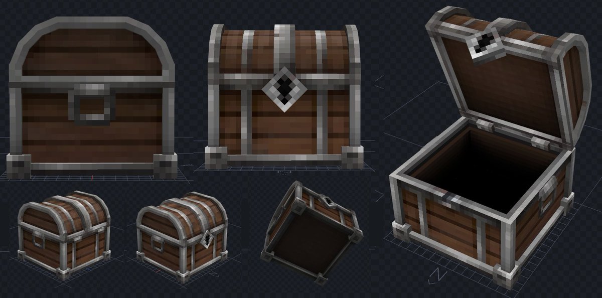 TPlowy's tweet photo. Just finished this chest model for my Epic Adventures pack. Some small changes may be made later to make the wood more interesting but for now I wanna be done with it XD #Minecraft #EpicPack https://t.co/seVR338hVf