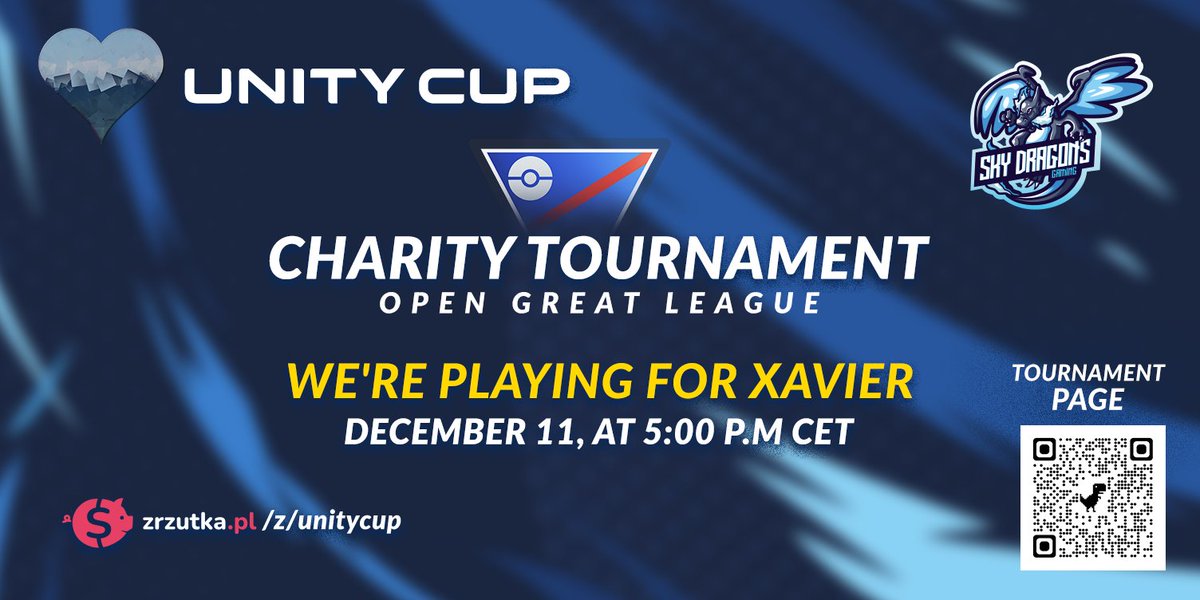 This week we'll be hosting a 2nd edition of Unity Cup! In this charity tournament we'll be raising funds for Xavier's surgery. If you are looking for Open Great Leauge Practice then this may be an event for you. We encourage everyone to support the cause and to spread the word!
