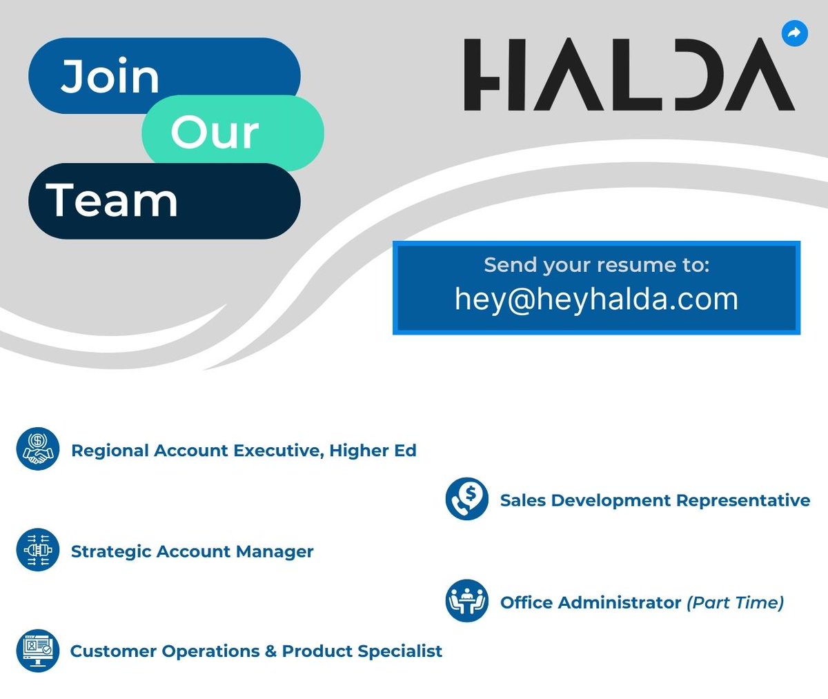 Halda is hiring! 
If you are interested, send your resume to hey@heyhalda.com.