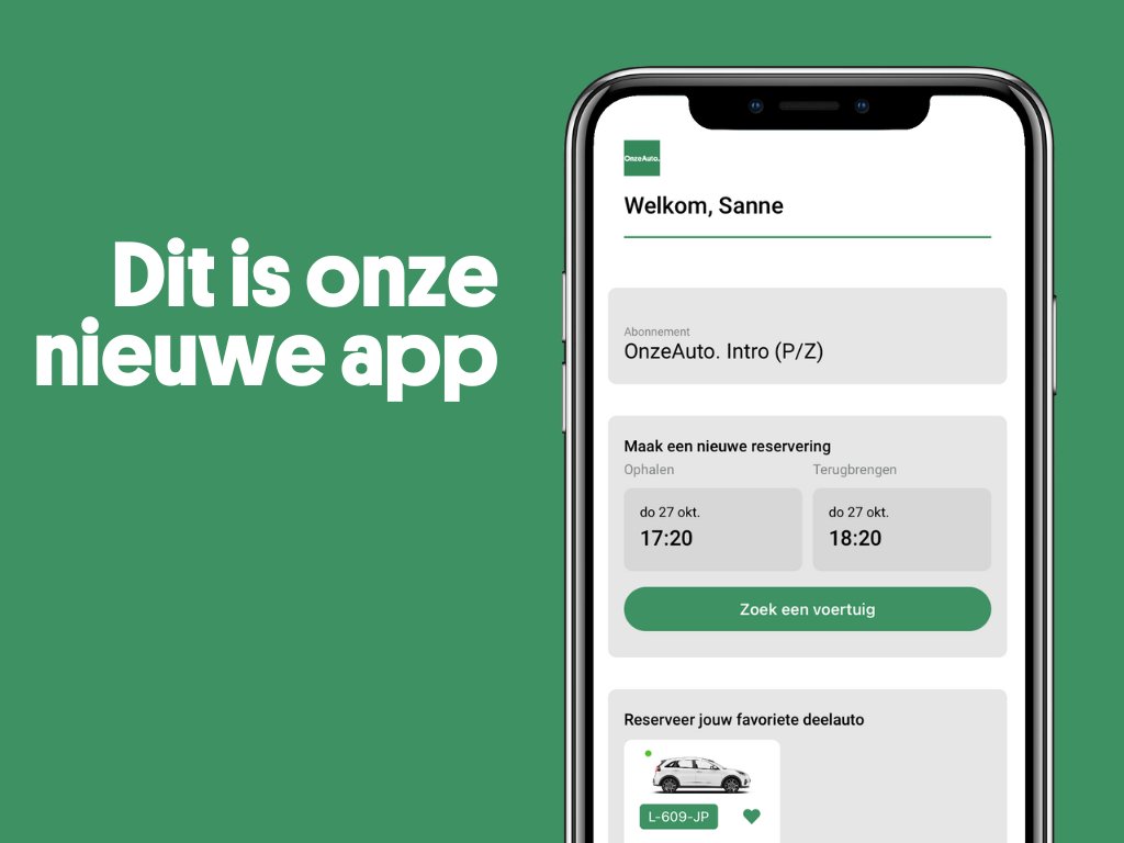 EasyDrivingNL's tweet photo. Belangrijk nieuws: vanaf volgende week dinsdag gaat EasyDriving in samenwerking met OnzeAuto over op een nieuwe app. Vanaf dan zal de oude app niet meer werken! Lees er alles over op onze site, via https://t.co/bOLikNV1Q5 https://t.co/J2DfkVRAG2