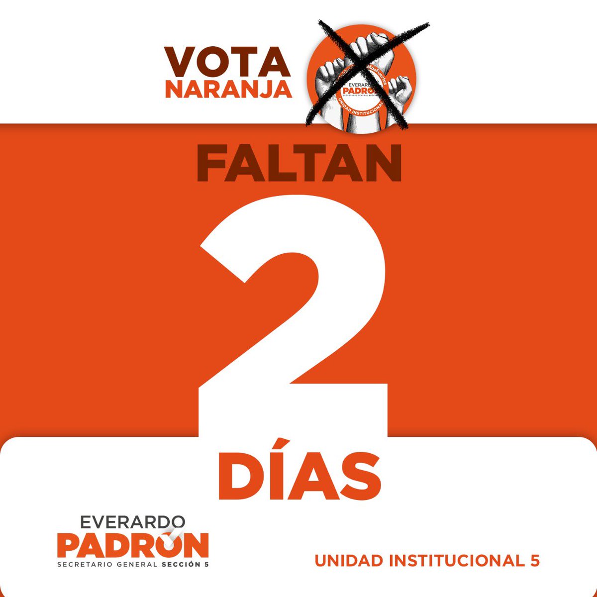 EverardoPadron5's tweet photo. Amigas y amigos solo estamos a 2 días que se traducen en 48 horas de gran esfuerzo y entusiasmo para alcanzar el sueño de nuestro Proyecto Institucional.

Movilicemos a nuestros afines para que juntos acudamos el 9 de diciembre a las 9am a votar. https://t.co/nfCURskOOT