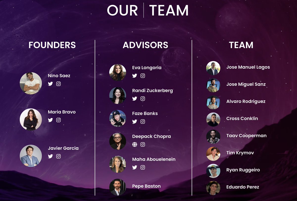 Founders: <a href="/niinosaez/">Nino</a> <a href="/MariaRBravo/">Maria Bravo</a> <a href="/jvgarp/">jvgarp</a> 

Advisors: <a href="/EvaLongoria/">Eva Longoria Baston</a> <a href="/randizuckerberg/">Randi Zuckerberg 🤗</a> <a href="/Banks/">Banks</a> <a href="/DeepakChopra/">Deepak Chopra</a> <a href="/mahagaber/">Maha Abouelenein</a>