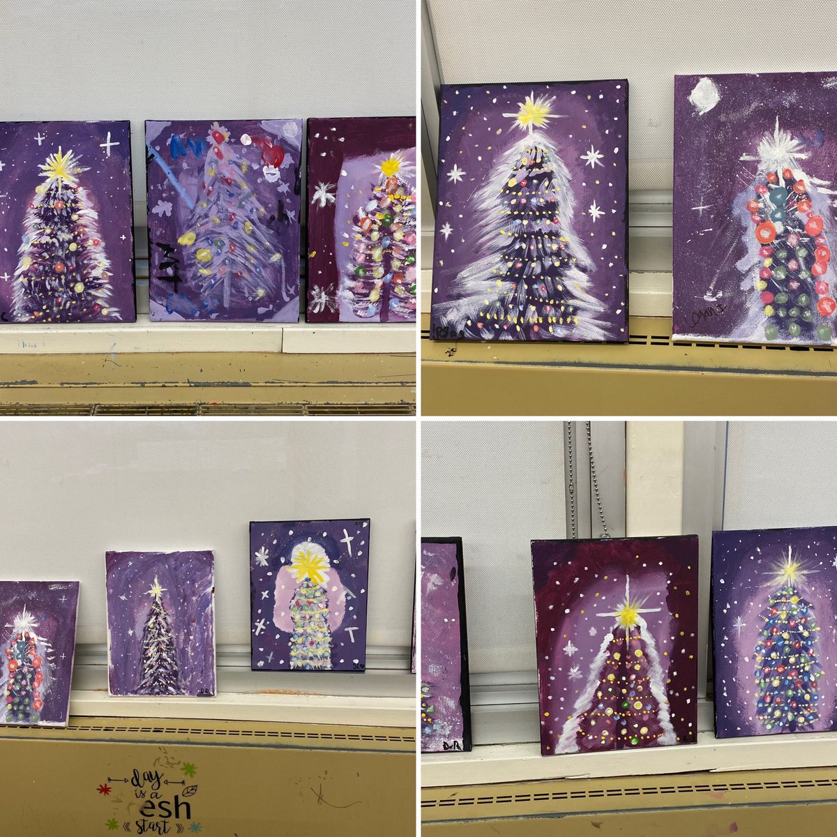 Intermediate paint day! #holt2223 #divisionbuilding #intermediatepaintday #stretchingourlimits #weareartists