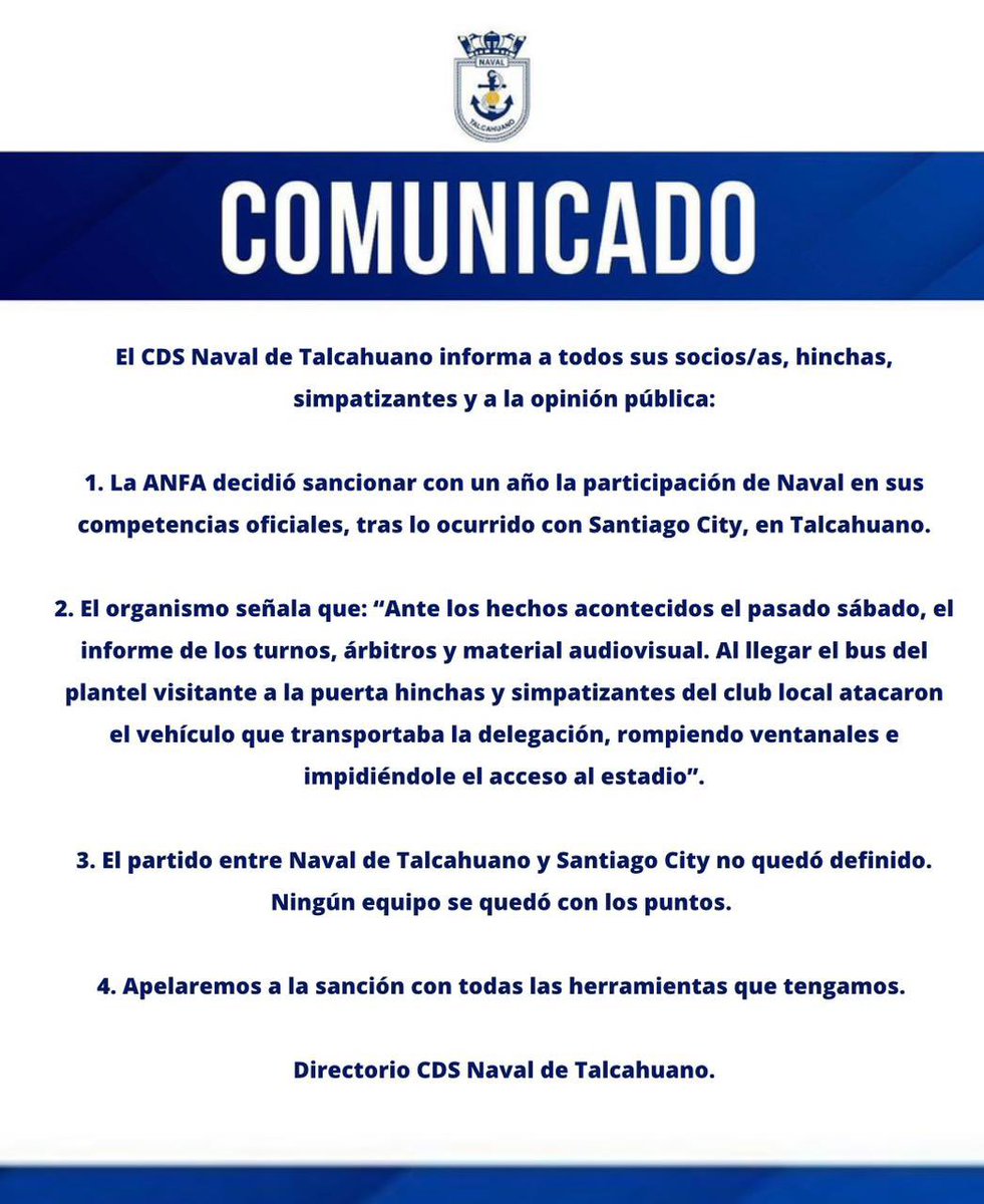 CDS Naval de Talcahuano tweet media