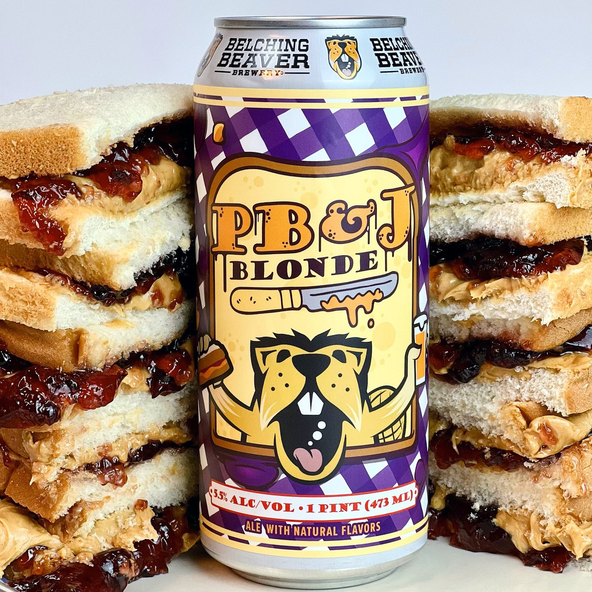 belchingbeaver's tweet photo. You can’t brew America’s favorite Peanut Butter flavored Milk Stout without asking yourself, what’s this missing? Jelly, of course. PB &amp; J Blonde balances notes of creamy smooth peanut butter with a fruity and bright grape flavor that reminds you you’re never too old for… (cont) https://t.co/PBsxtSbhp9