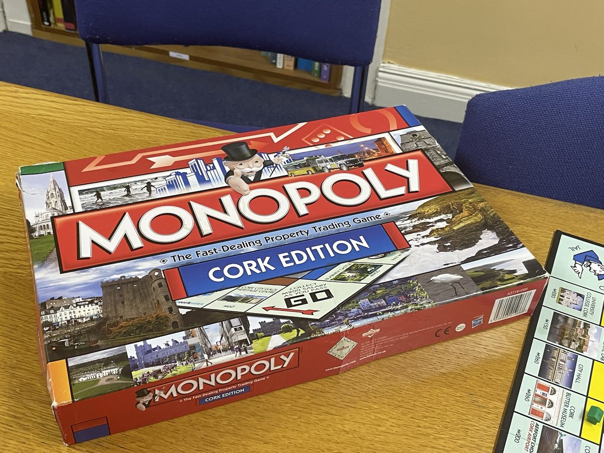 ACETCorkIreland's tweet photo. Uh-oh Buddy received the 'Go to Jail' card, while playing the Cork edition of monopoly with Blitzen. Hope he can pay the fee, to get out!!! #buddytheelf #acetelf #monopolymoney #monopolycorkedition #christmas #cork #English https://t.co/kuijil3K0x
