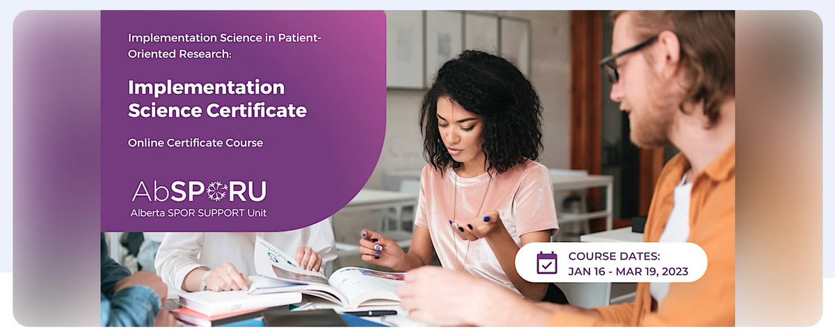 Still curious about Implementation Science in Patient-Oriented Research Certificate? Learn about theory, methodology &amp; practical work, encompassing elements that are common across Implementation Science theory in our course! Still a few spots available! shorturl.at/pqOPZ