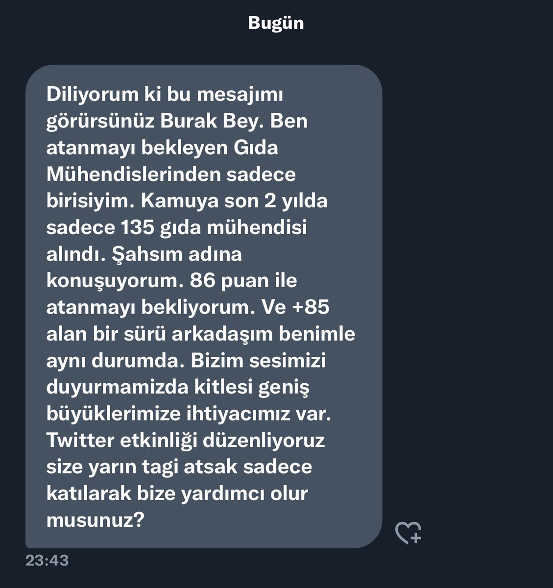 Şu şekilde bir mesaj geldi. Konu içeriğinin en iyi izahı mesajı yayınlamak olduğunu düşünüyorum.