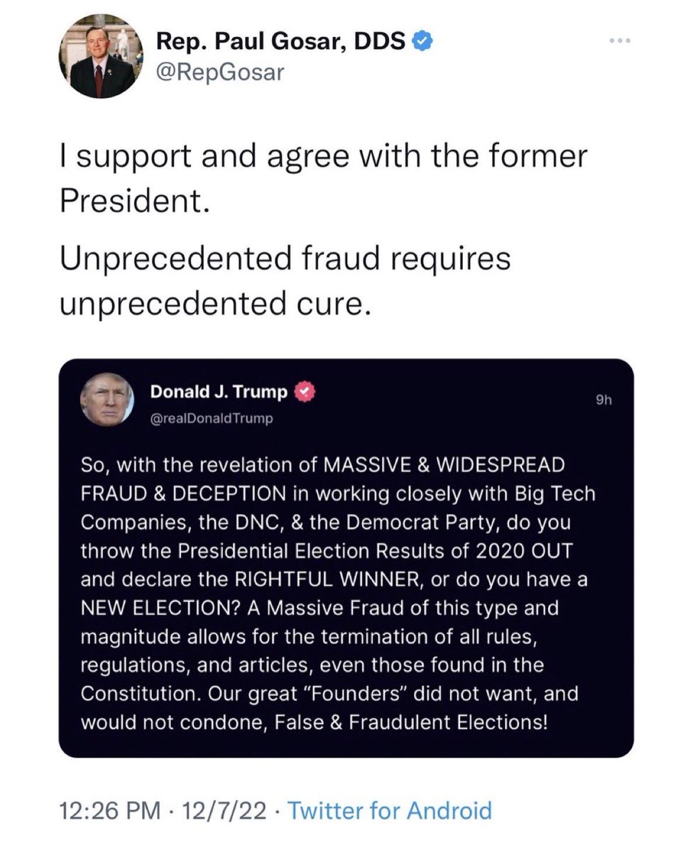 kylegriffin1's tweet image. Paul Gosar deleted this tweet.