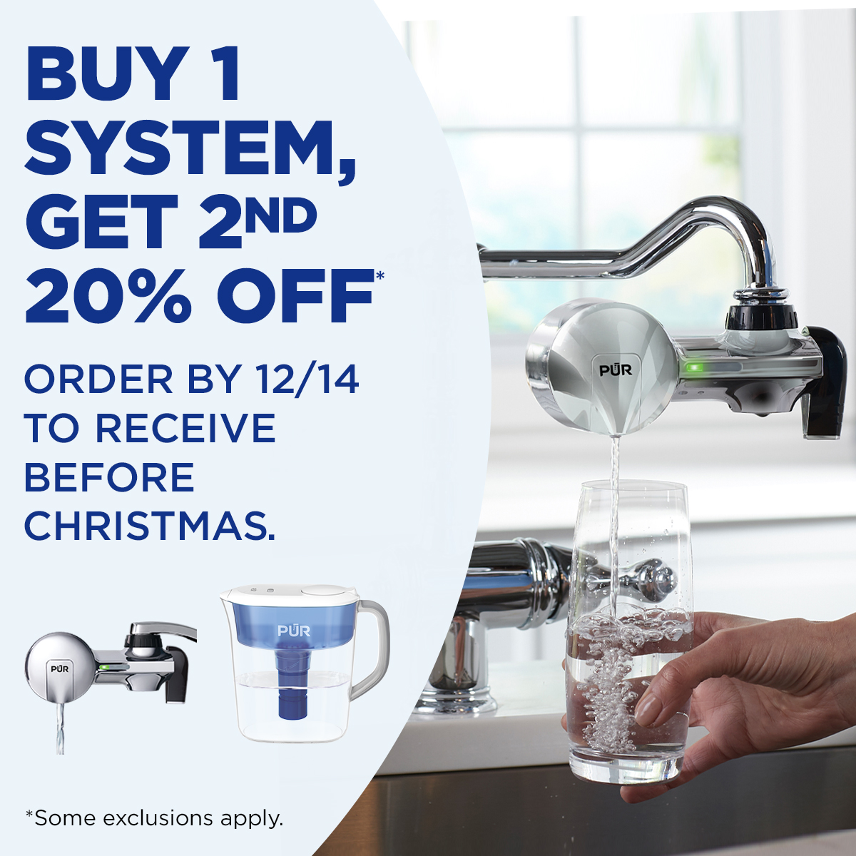 Buy 1 System, Get 2nd 20% off for a limited time! Order by 12/14 to receive before Christmas. Some exclusions apply. See site for details. spr.ly/601438fhe