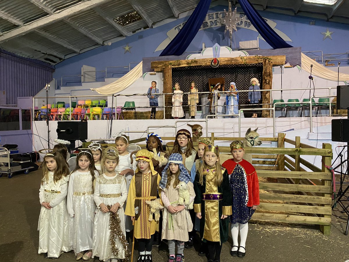 FStMichaels's tweet photo. Wonderful evening recording the @BBCNottingham nativity and Christmas service at @WhitePostFarm   The children did us very proud. A picture from our rehearsal this afternoon https://t.co/Jjlcrz1TWx