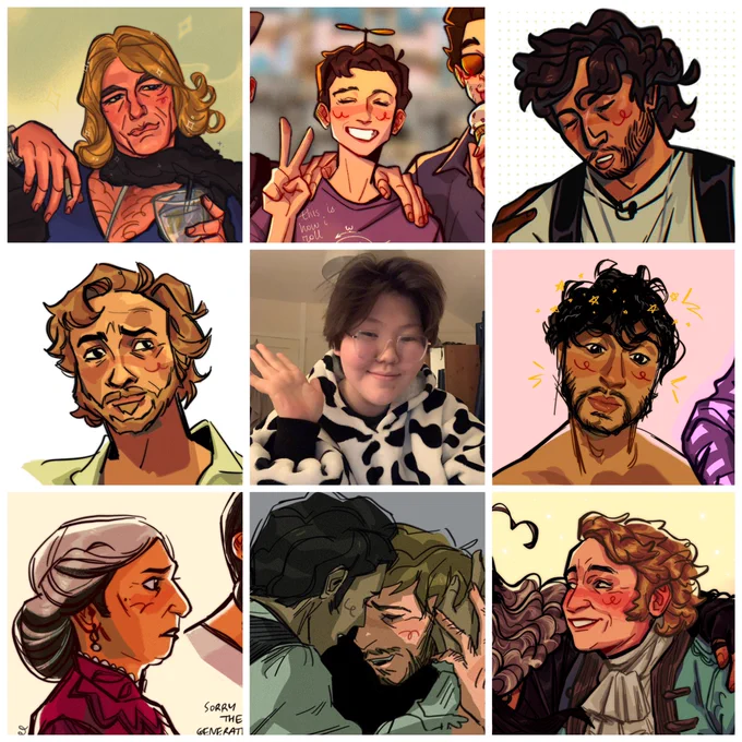 many a face... i've been trying out painting a lot more this year!! i hope to continue it into 2023 too 🫶🫶✨ #artvsartist #artvsartist2022 