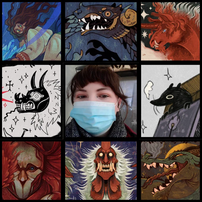 I don't have bangs anymore but I also haven't taken a better pic of myself in like a year so :)  
anyways,  ❤🧡💛   #artvsartist2022 #artvsartist 