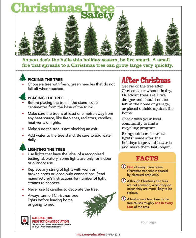 LauraKingNFPA's tweet photo. Did you know there's a Canadian version of the @NFPA Christmas tree tip sheet?
You can find it here: https://t.co/aqtfGSDi2s
There are more Canadian-ized pub-ed resources at https://t.co/R7BgTNhCC9. Click on public education, then Canadian fire education materials!
#PubEdWorks https://t.co/WCy2v2SmCb