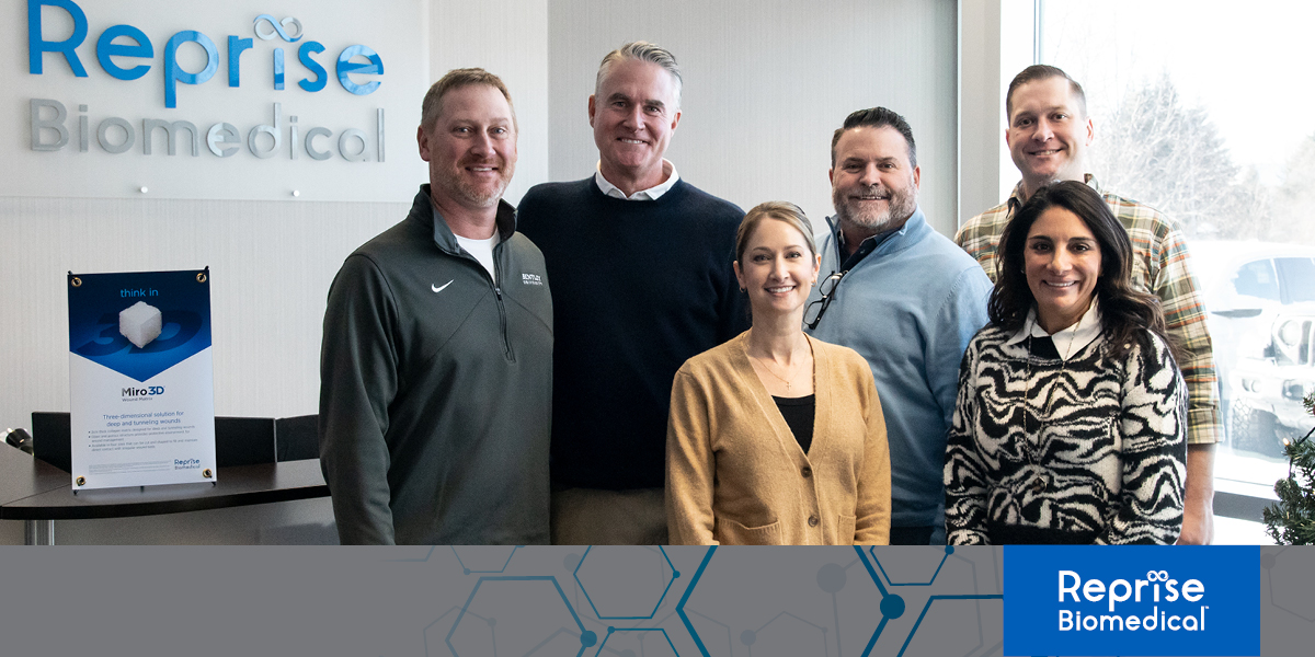 RepriseBio's tweet photo. Reprise Biomedical is excited to welcome our new group of Executive Clinical Directors who will launch and grow the clinical uses of our new Miro3D wound matrix across the U.S. Learn more about Miro3D here: https://t.co/ASru0bDqaa #woundcare https://t.co/jHfEj9iIzC