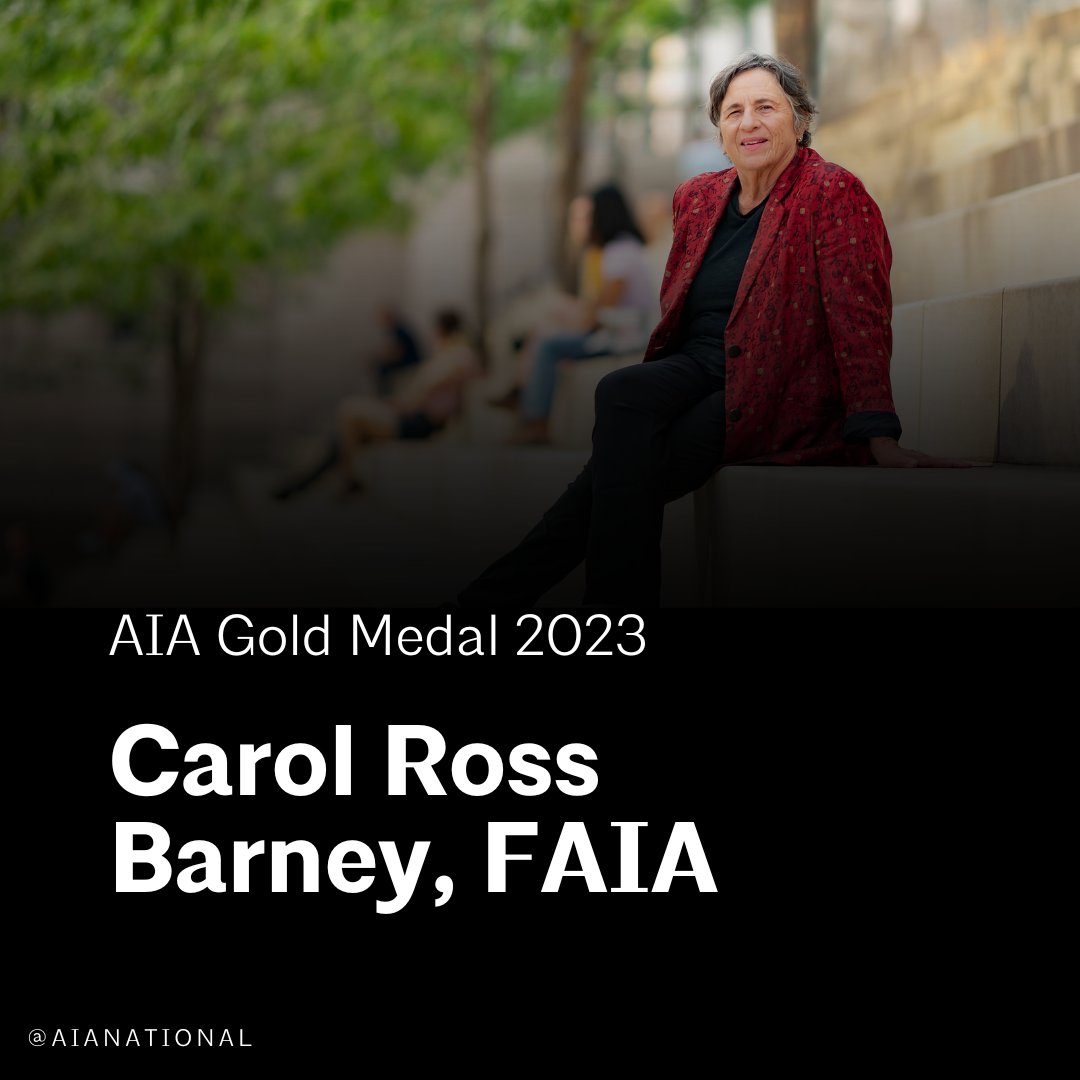 Our highest honor, the Gold Medal, recognizes those whose work has had a lasting influence on the theory and practice of architecture.

Meet Carol Ross Barney, FAIA, the 2023 recipient→bit.ly/3W2wTwe