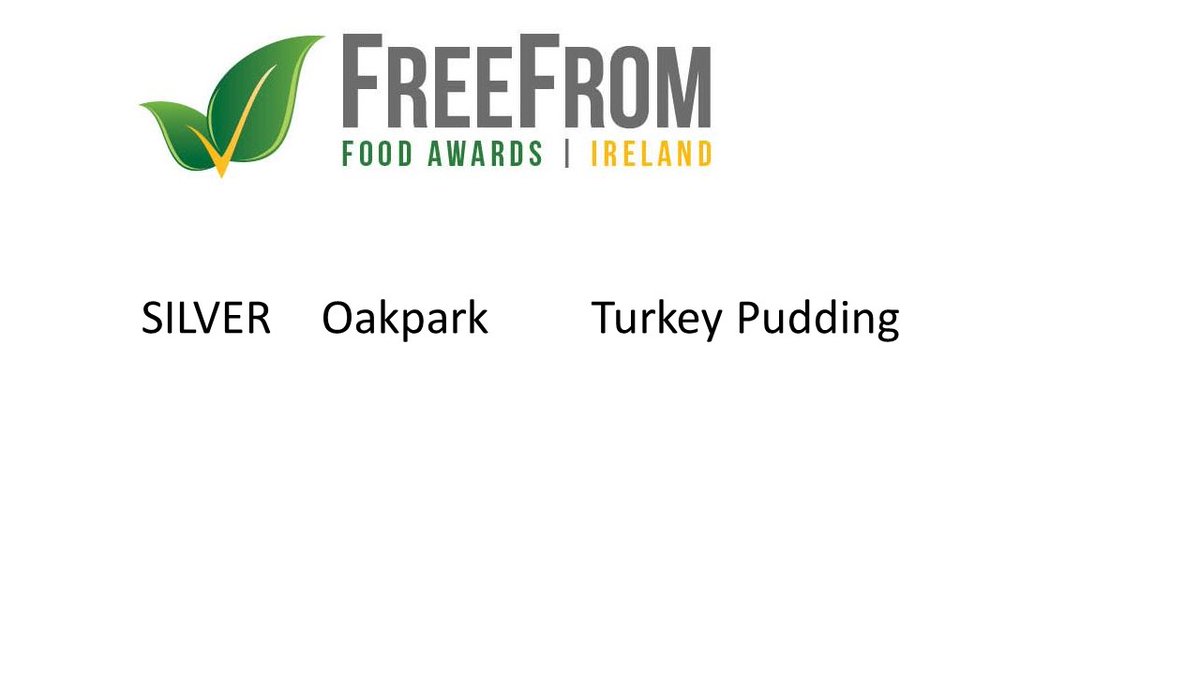 Well done @oakparkfoods who won their first #FFFAI award for their Turkey Pudding, with judges intrigued by the handy nature &amp; more-ish flavour. We look forward to more such #gf products! Start Christmas with turkey for breakfast! #fffai #awards #wheatfree #glutenfree #coeliac