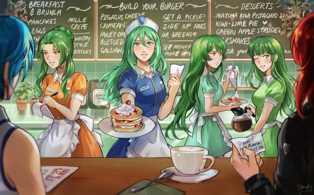 「Let me take you to the Green Diner! Comm」|tamafry 🍵 discord open!のイラスト