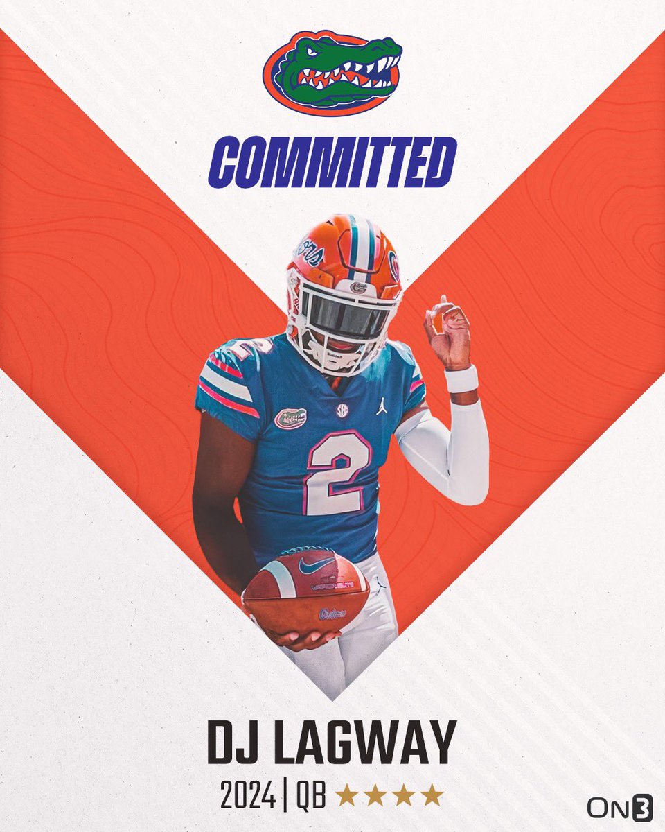 samspiegs's tweet photo. Breaking: On300 No. 7 QB DJ Lagway commits to Florida

Lagway was in The Swamp twice this fall and has had his mind made since the return. More: https://t.co/EMWOcabq1X https://t.co/d7MJzM4HeB