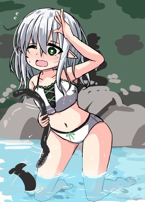 お魚をなぜか素手で捕らされるぷめちゃん
#毎日お絵かき練習共有 