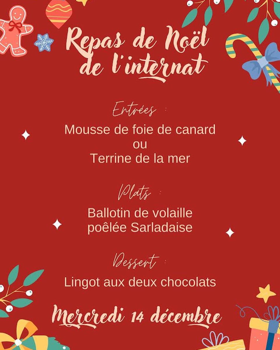 LyceeRaoul's tweet photo. C’est Noël 🎄 @LyceeRaoul 🙏 aux équipes pour leur engagement pour favoriser la convivialité et le bien être au lycée. Aux agents et chef de cuisine pour ce magnifique repas, à la vie scolaire pour leur accompagnement auprès des élèves. Un grand 🙏 à vous les oubliés parfois. https://t.co/pNupE4JleJ