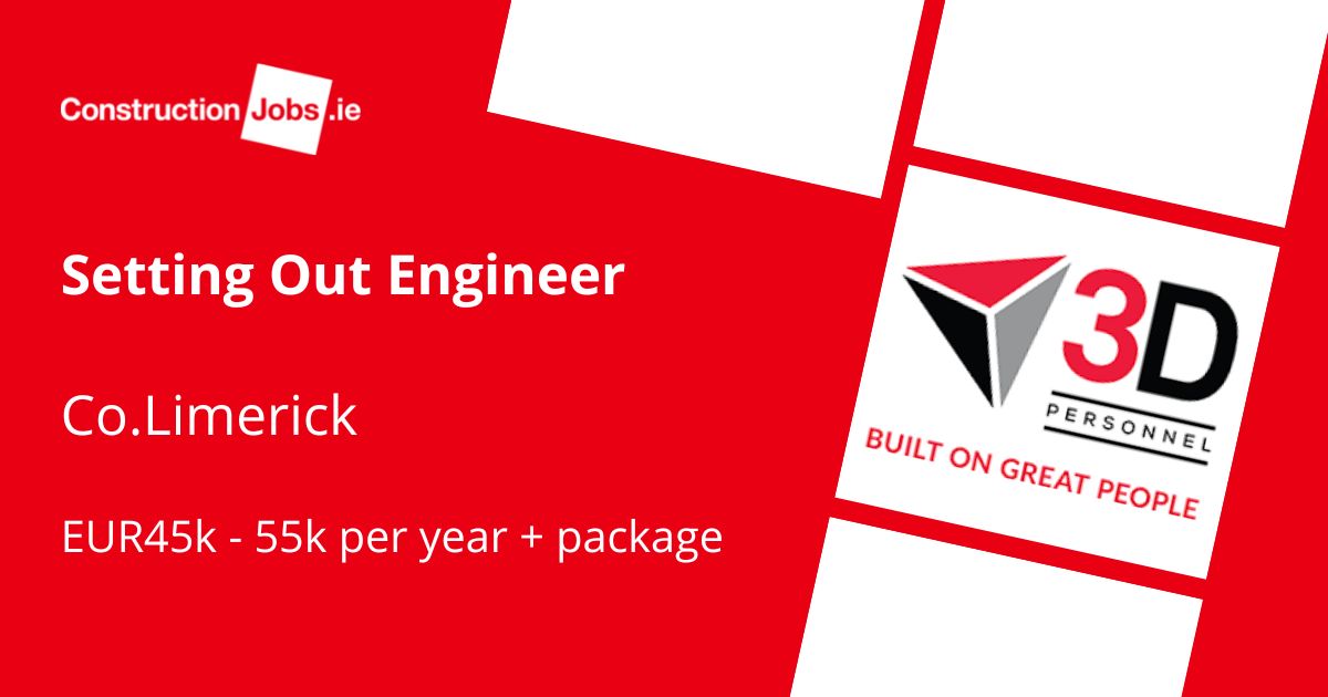 ConstructJobsie's tweet image. Setting Out Engineer - Co Limerick - 3D Personnel -  #settingout #settingoutengineer #siteengineer #siteengineering #constructionjobs #construction #jobs #limerick #3dpersonnel ow.ly/8ZT850LXbjt