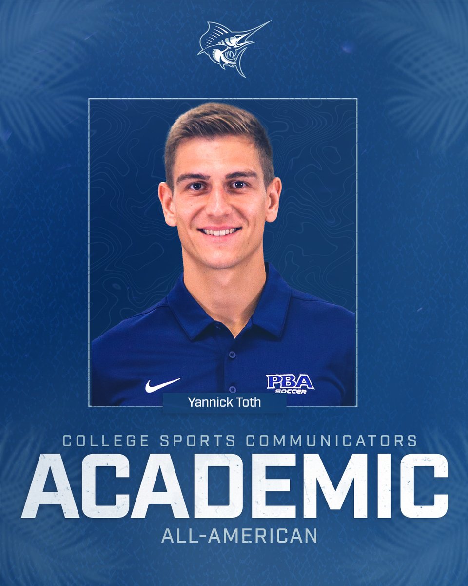 PBA Sailfish (@pbasailfish) on Twitter photo βοΈ 4.0 GPA
βοΈ Team leader in goals and assists
Yannick Toth from <a href="/SailfishMS/">PBA Men's Soccer</a> is named an Academic All-American!! #FEARtheFISH πβ½ βοΈ 4.0 GPA
βοΈ Team leader in goals and assists
Yannick Toth from <a href="/SailfishMS/">PBA Men's Soccer</a> is named an Academic All-American!! #FEARtheFISH πβ½