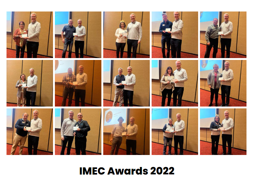 IMECillinois's tweet photo. On Monday night, IMEC brought the entire team together for the 2022 IMEC Awards Dinner. Awards were given on values such as collaboration, agility and learning. Congrats to all of the winners!
#madeinil #manufacturing #illinoismanufacturers #imecteam https://t.co/NPonzsfTck