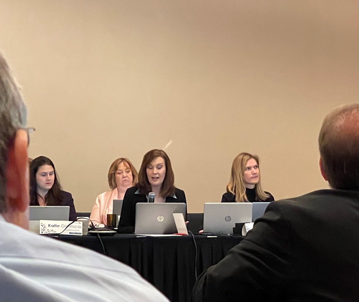 NASWAORG's tweet photo. NASWA's Evan Littrell (Director, State Engagement) &amp; Sara Hall Phillips (Behavioral Insights Director) gave updates in the UI Committee Meeting.

Littrell shared Tiger Team implementation support information while Hall Phillips discussed how BI can benefit state projects.

#NASWA https://t.co/C7RWvLNMPB