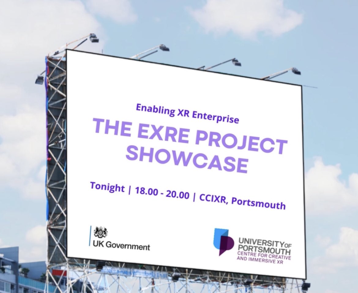 It’s nearly time for tonight’s eXRe Showcase! We’ve helped over 1,000 people explore the business benefits of #xr and look forward to sharing some of the highlights at CCIXR tonight #technology #businessinnovation