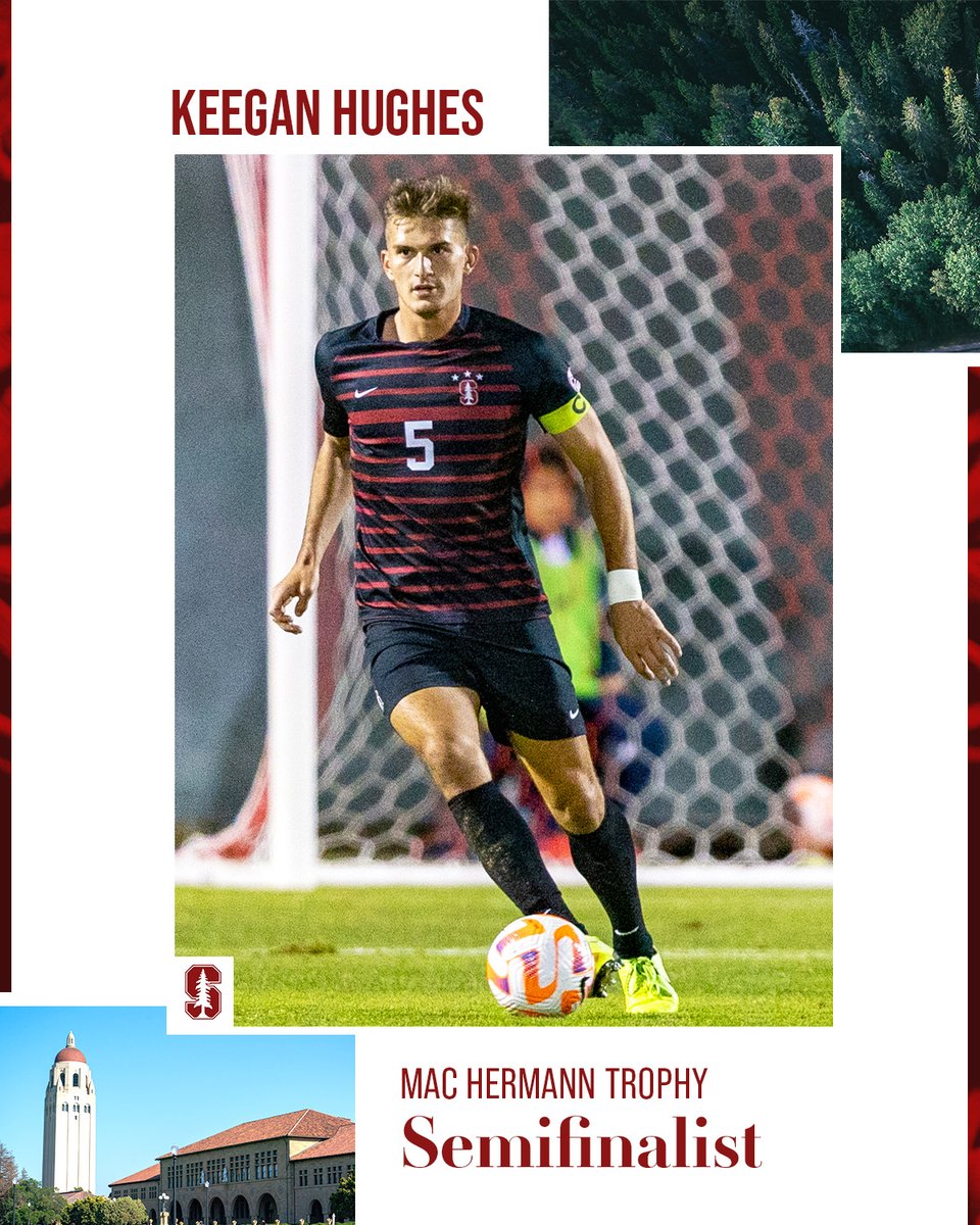 MAC Hermann Trophy SEMIFINALIST ‼️

Keegan Hughes is one of 15 semifinalists for the highest individual award in intercollegiate soccer 👏

Congrats, <a href="/K24Hughes/">Keegan Hughes</a> 🙌

📄 » stanford.io/3uyxTNe

#GoStanford