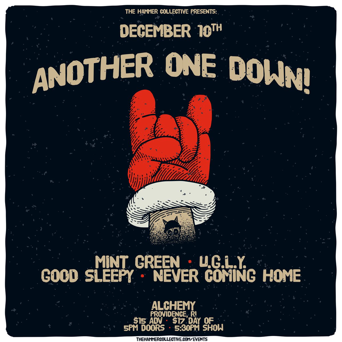 SATURDAY EVENING

<a href="/AnotherOneDown_/">Another One Down!</a> holiday show / music video shoot!

Get your tickets now!!!!!!!!!