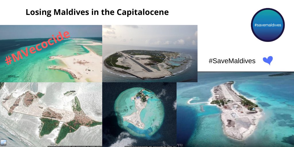 SaveMaldivesMV's tweet photo. @Mausoom_Maus @Raajje_tv @RaajjeTVLive @makhuthoom This is what "contemporary tourism" looks like in the #Maldives.

#MVecocide and death of entire reefs, lagoons and biodiversity !

#ClimateCrisis ignored #businessasusual.
Loss, damage, destruction - destroying climate resilience of islands, communities and future generations. https://t.co/hh3byYjWbJ