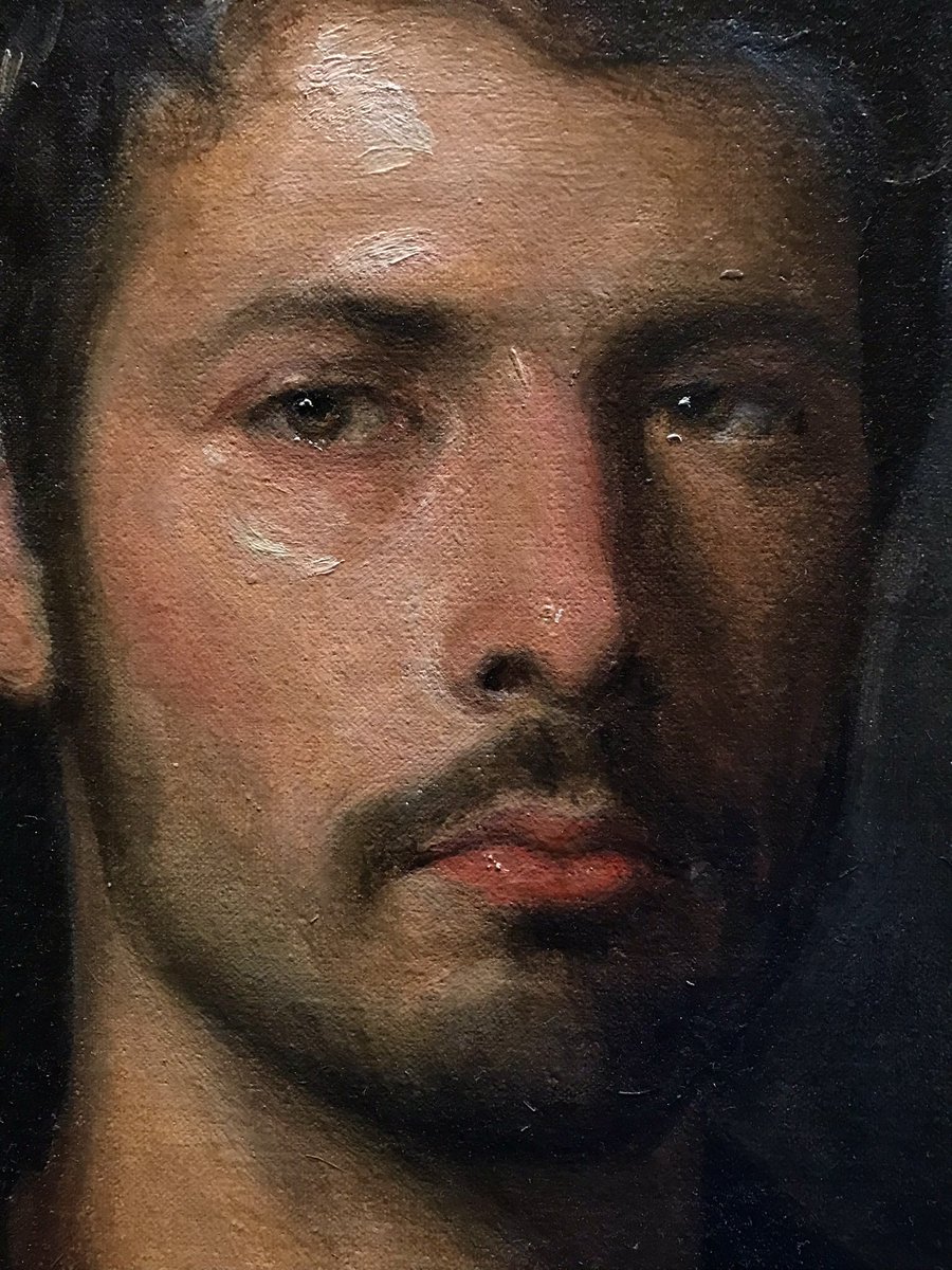A detail from my painting “The Composer” #PictureOfTheDay #ArtistOnTwitter #oilpainting #portrait #artdetail