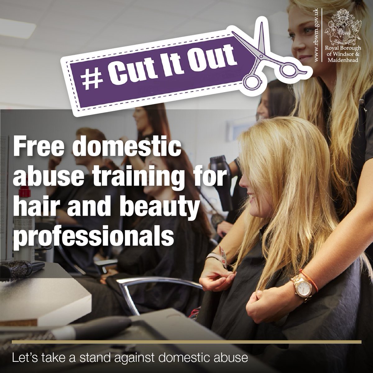We’re offering free domestic abuse awareness training for the local hair &amp; beauty sector. This includes what domestic abuse is, how to spot signs &amp; what to do if a client says they're being abused. Email Sophie.wing-king@bracknell-forest.gov.uk to register an interest. #CutItOut