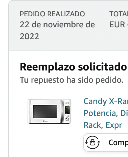 FEDETRENCH's tweet photo. @AmazonHelp @amazon les parece normal tardar 17 días en entregar un #microondas y no dar ningún tipo de respuesta coherente? @JeffBezos el servicio telefónico no sirve para nada #DeTerror #Amazon https://t.co/ka4imJ0RI1