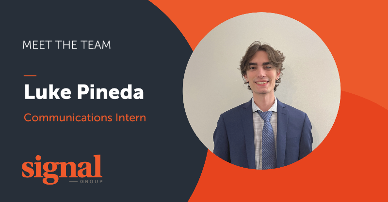 signalgroupdc's tweet photo. During his internship at Signal, Luke has become an invaluable member of our team by assisting our clients with their goals and producing quality work. Learn more in his #SignalSpotlight here: