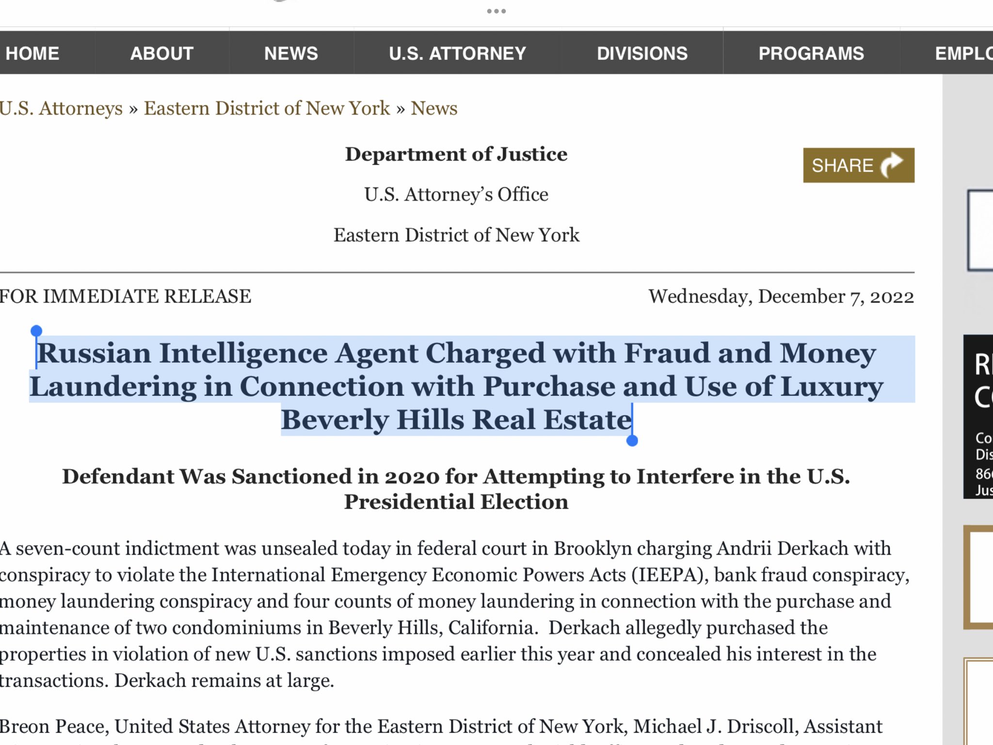 Laura Rozen on Twitter: "🧵DOJ calls Andrii Derkach “a Russian