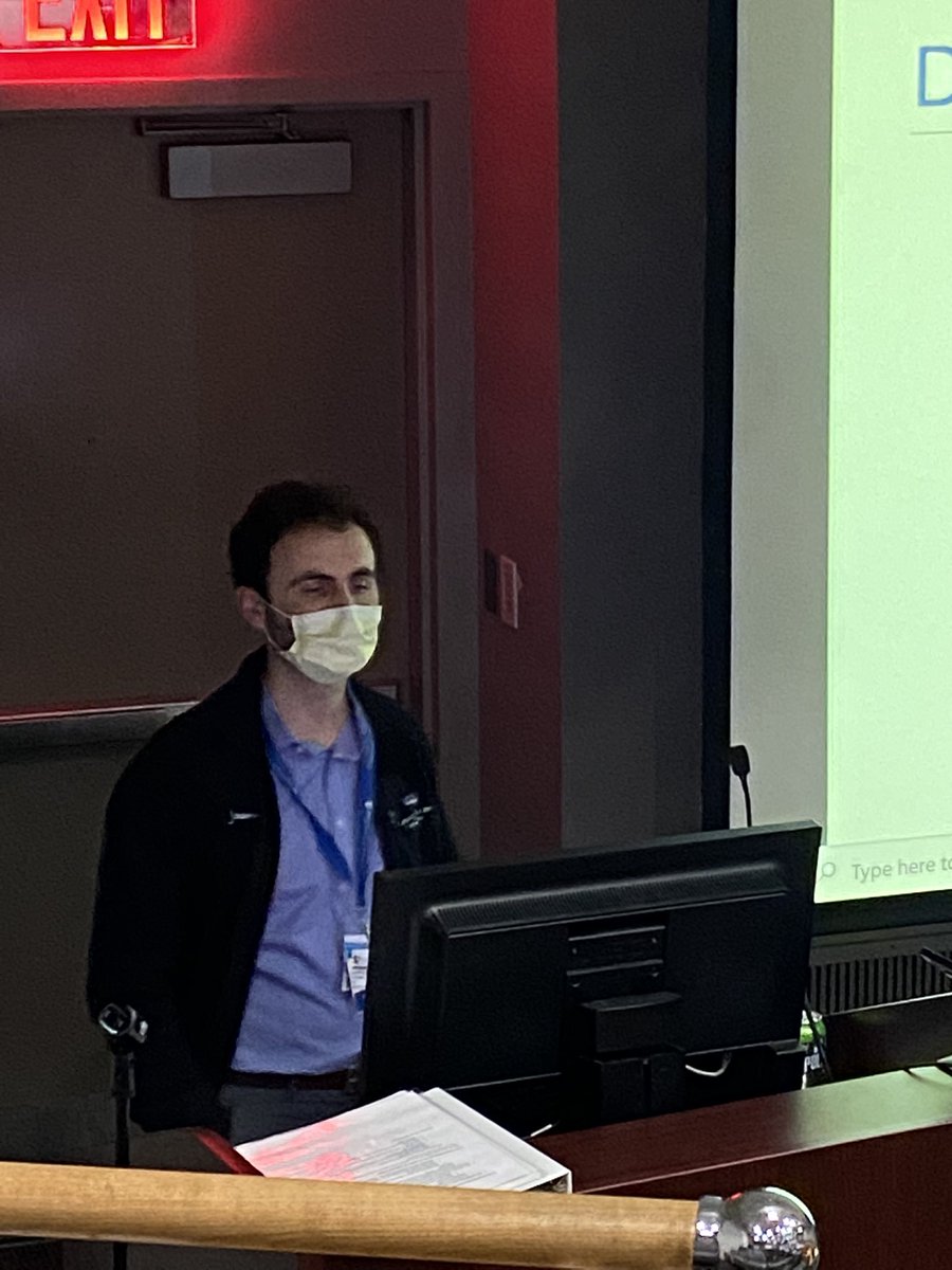 AimeeZaas's tweet photo. @GarretJohnson22 teaching us about acute post pharyngitis sepsis in a young person …. Lemierre’s syndrome at #CohenConference @IMResidencyDuke #dukefamily https://t.co/VFbdXxvYcL