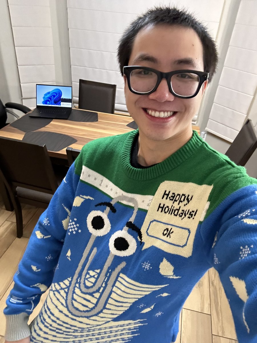 Thanks @Microsoft and @Windows for releasing this beautiful #WindowsUglySweater! I love it!