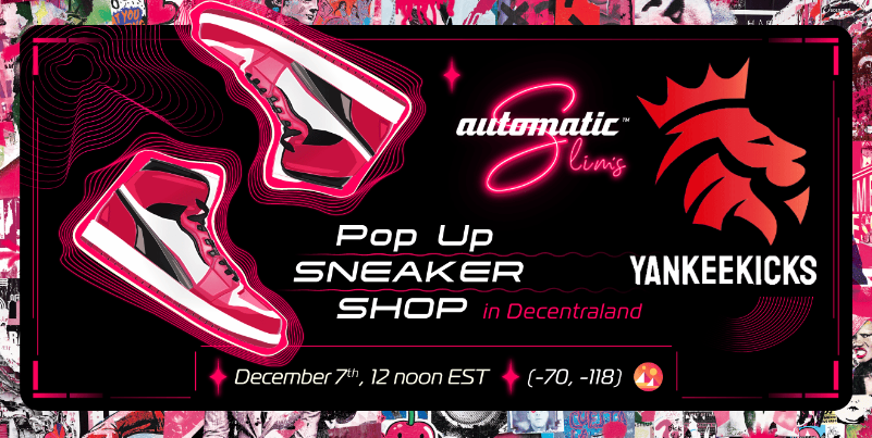 Royce_kr's tweet photo. @AutomaticSlims1 x @YankeeKicks - Pop Up Sneaker Shop
I'm walking barefoot because I don't have shoes #YankeeKicks I want shoes πππ€£
@decentraland
π-70,-118
#automaticslims #NFTwearables #Sneaker #decentraland #DCL #NYC #Metaverse #NFT #NFTs #web3 #event #giveaway https://t.co/CzGt5fxaNR
