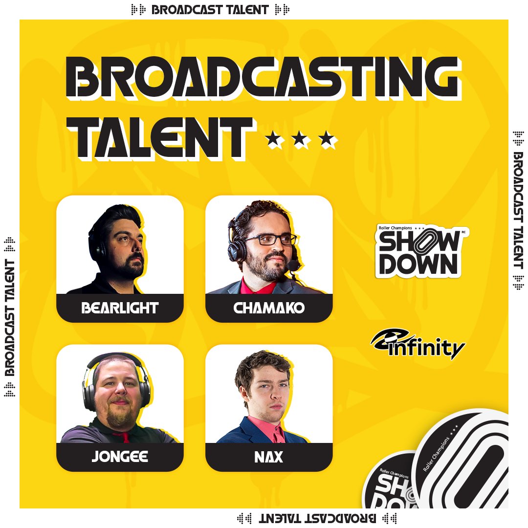 What's a good tournament without amazing casters?! INTRODUCING, the voices of <a href="/InfinityLEC/">infinity</a>'s DRAGON'S WAY SHOWDOWN
📢 <a href="/BearLightCasts/">BearLight</a>
📢 <a href="/ElChamako09/">Chamako09 Chamakaster</a>
📢 <a href="/Jon_Gee/">Twitch.tv/Jon_Gee_TV</a>
📢 <a href="/Nax_RC/">Nax</a> !
The clock is ticking to register, Champ! Head over to start.gg/DragonsWayShow… UNTIL 12:30 PM EST, 12/8.