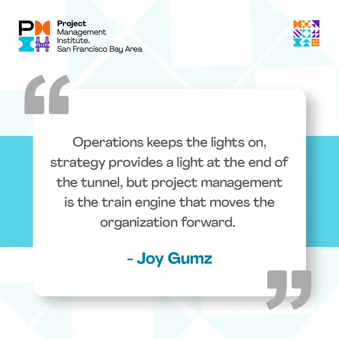 Life as a project manager can be tough; This quote is for everyone who needs the inspiration to keep going with leading projects and teams.

#PMISFBAC #PMI #SanFrancisco #BayArea #projectManagement  #ProjectManager #ProjectLeader #PMP #PMOT #StrategyExecution