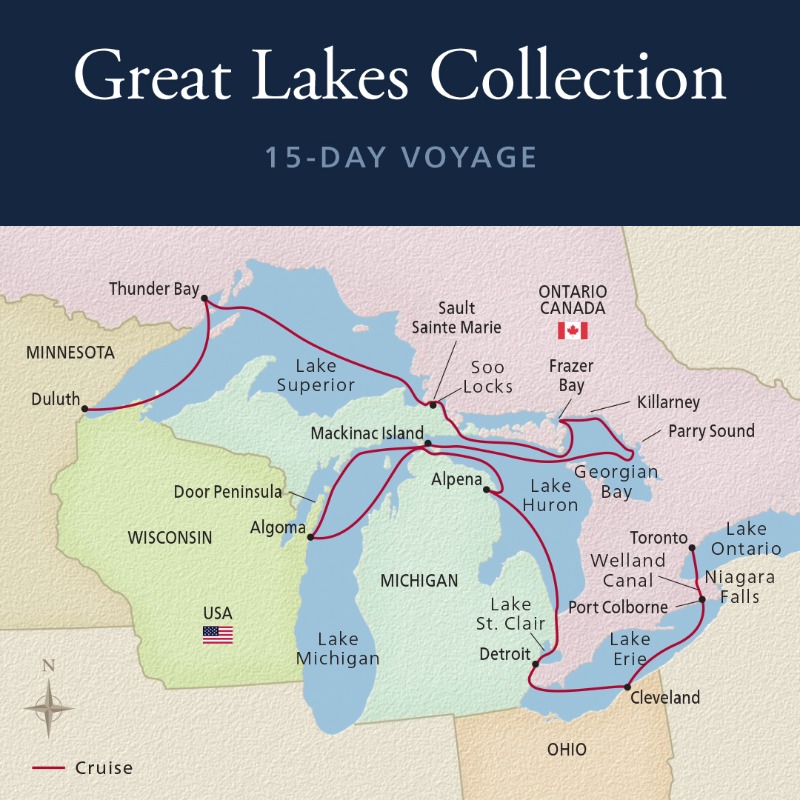 VikingCruises's tweet photo. All five Great Lakes—one unforgettable voyage. #MyVikingStory