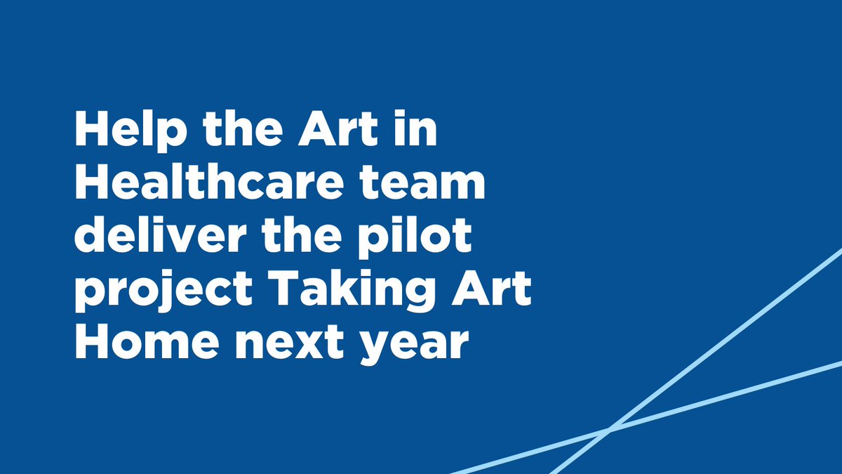 🔴 Just a short time left to note your interest in <a href="/artinhealthcare/">Art in Healthcare</a>'s Taking Art Home 

They're looking for an artist to deliver the project, focusing on co-designing a programme of participatory &amp; curatorial opportunities 

Deadline is Friday! artinhealthcare.org.uk/news-entry.php…