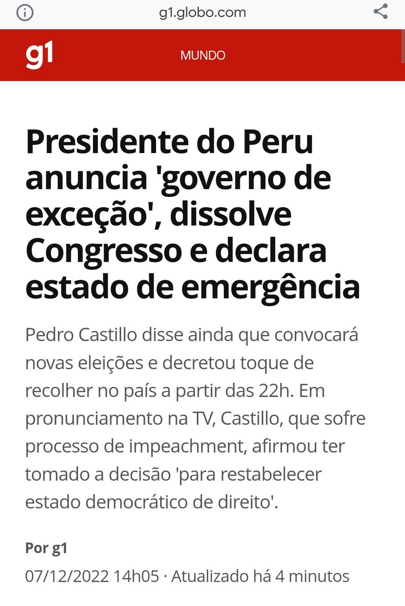 taoquei1's tweet photo. Tô aqui só pra saber como o Dilmo, a esquerda e a mídia vão se manifestar: E aí? O esquerdista está dando um golpe ou está restaurando a democracia no Peru?
Fechou o congresso e tudo heim...
E então? Qual vai ser? https://t.co/aME3C0CcGy
